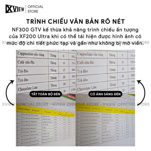 Xview NF300 GTV - Máy chiếu LED LCD tích hợp Google TV và Netflix bản quyền, độ sáng lên đến 1.800 ansi, phân giải thực chuẩn Full HD 1080p, hỗ trợ đầu vào 4K UHD mượt mà và chân giá truyền động điện tử thông minh