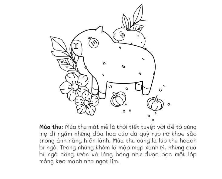  Don't Worry, Tớ Là Capy! - Cuốn Sách Tô Màu Tuyệt Vời Giúp Bạn Tìm Thấy Niềm Vui Đơn Giản 