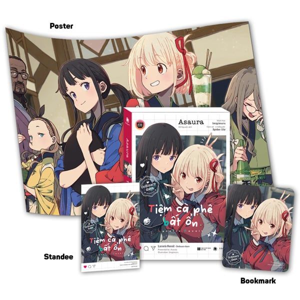  Lycoris Recoil - Ordinary Days - Tiệm Cà Phê Bất Ổn - Bản Đặc Biệt - Tặng Kèm Bookmark + Poster + Standee 