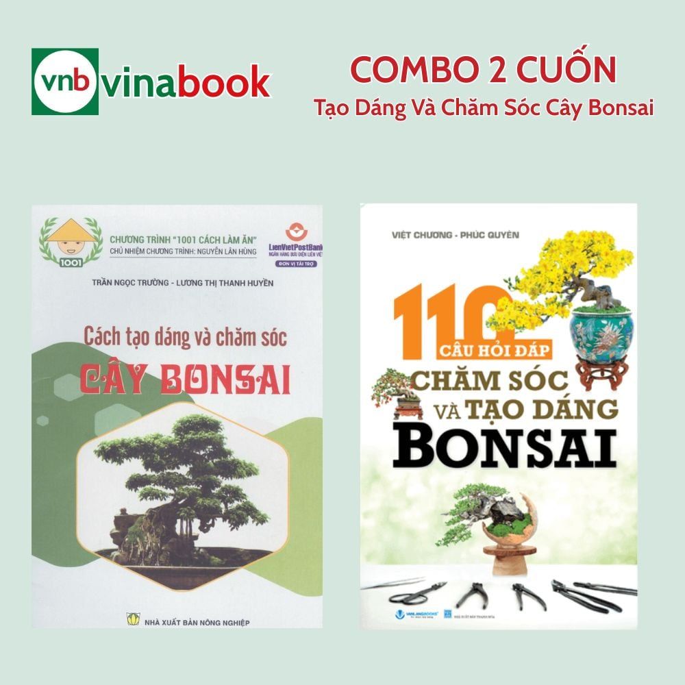  Combo Sách Cách Trồng Và Chăm Sóc Cây Bonsai ( 2 Cuốn ) 