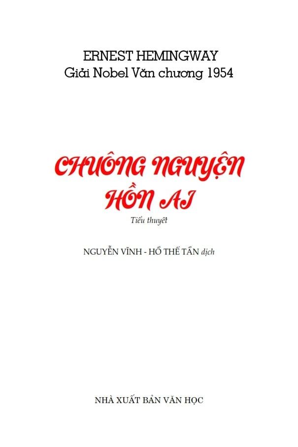  Chuông Nguyện Hồn Ai (Bìa Cứng) 