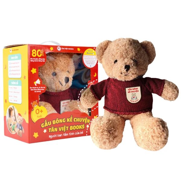  Gấu Bông Kể Chuyện Tân Việt ( Màu Đỏ ) 