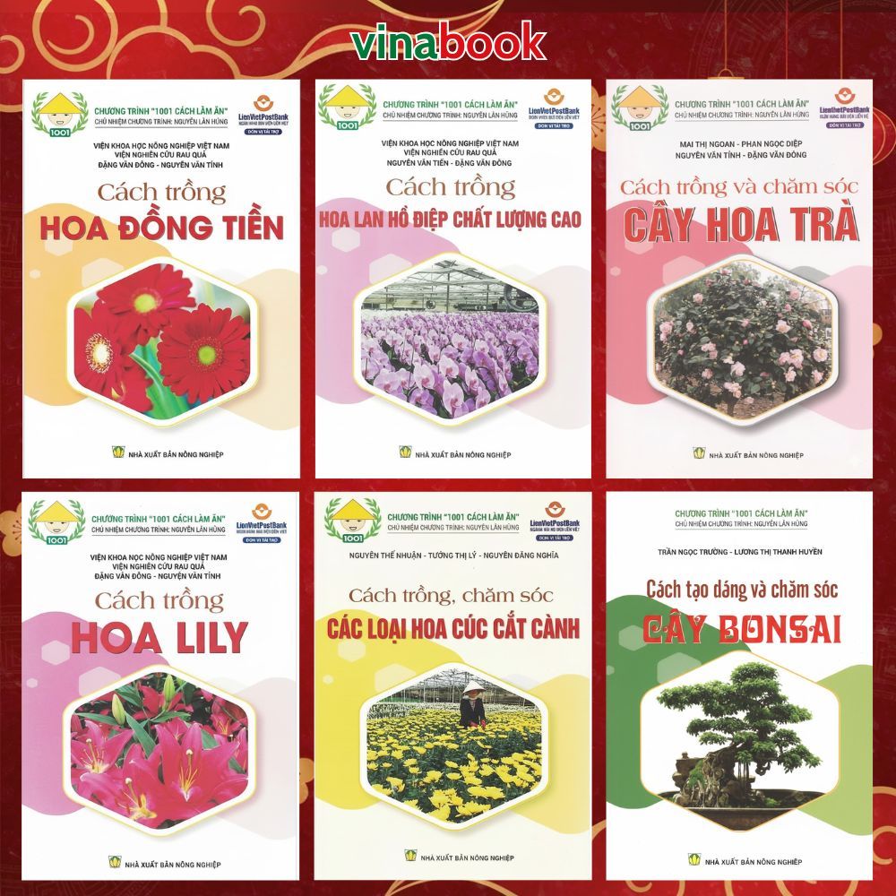 Combo Sách Trồng Hoa Đón Xuân – 6 Tựa Tạo Không Gian Tết Rực Rỡ 