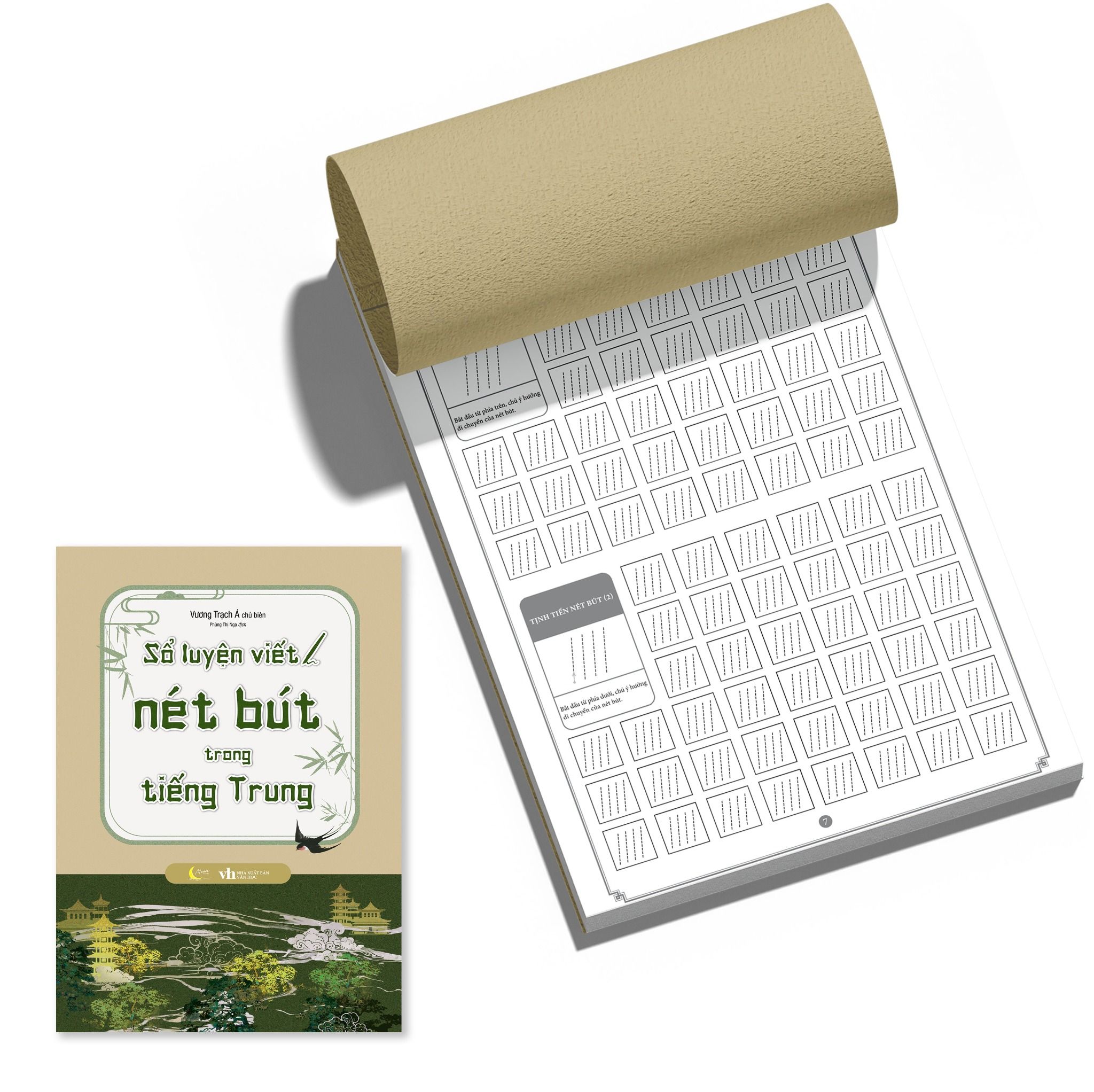  Bộ Sách Sổ Luyện Viết Trong Tiếng Trung - Bộ Thủ + Nét Chữ + Nét Bút (Bộ 3 Cuốn) 