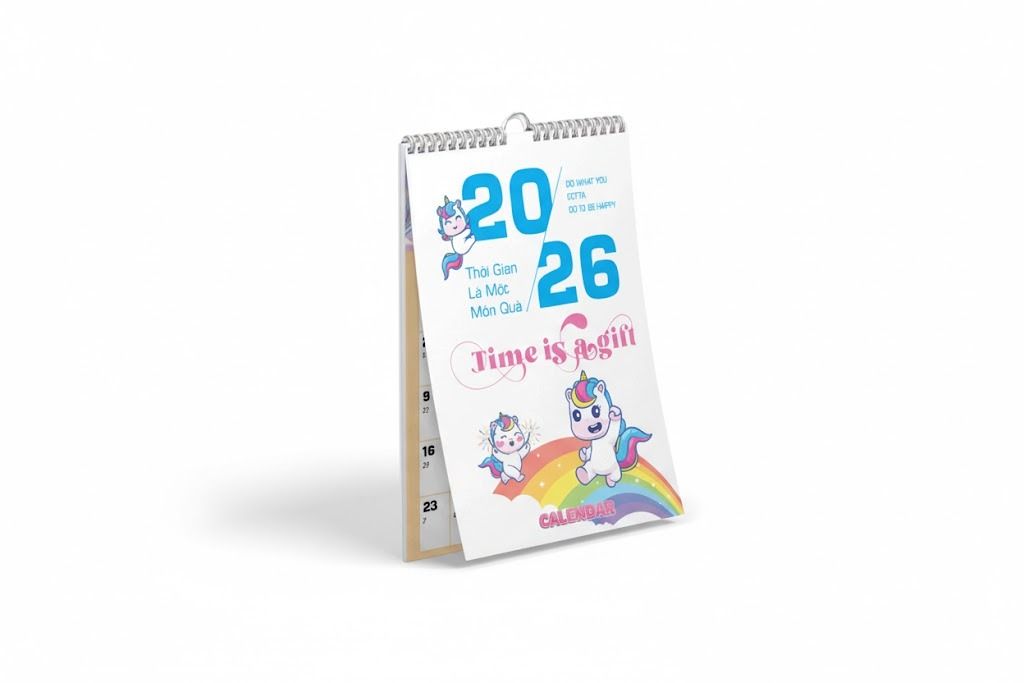  Lịch Treo Tường 2026 - Thời Gian Là Một Món Quà 