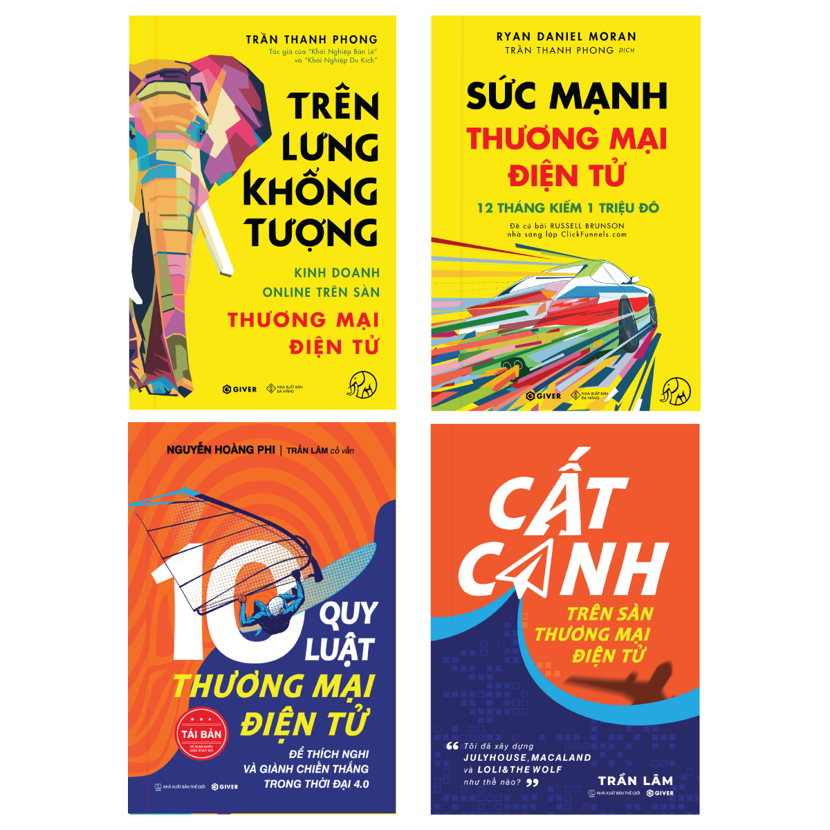 Trọn Bộ 4 Quyển Sách Trên Lưng Khổng Tượng - Kinh Doanh Online Trên Sàn Thương Mại Điện Tử