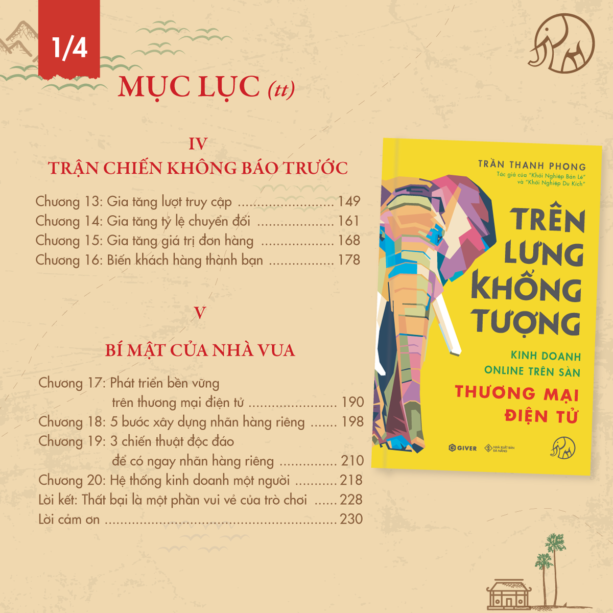  Trọn Bộ 4 Quyển Sách Trên Lưng Khổng Tượng - Kinh Doanh Online Trên Sàn Thương Mại Điện Tử - Khởi Nghiệp Với Bán Hàng Qua Mạng Và Nhãn Hàng Riêng 