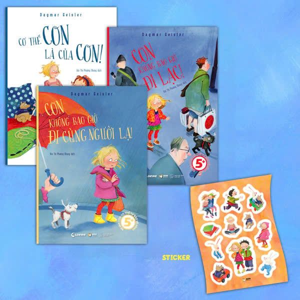  Combo Sách Con Có Thể Tự Bảo Vệ Mình - Con Không Bao Giờ Đi Lạc + Cơ Thể Con Là Của Con + Con Không Bao Giờ Đi Cùng Người Lạ (Bộ 3 Cuốn) - Tặng Kèm Sticker 