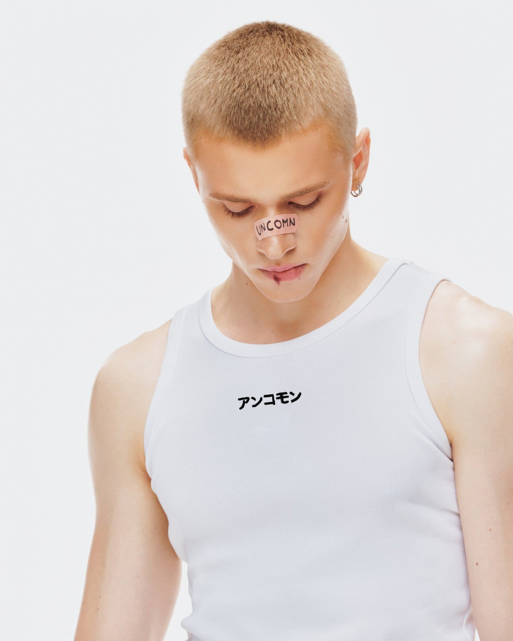 White Japanese Ribbed Tank Top