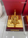  Quà Tặng Ấn Rồng bằng đồng vàng dát vàng 24K kích thước cao 8cm 