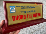  Quà tặng Biển Chức Danh bằng đồng mạ vàng 24K làm theo nhu cầu kích thước cao 16cm 
