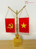  Cột cờ bằng đồng vàng mộc kích thước 55cm 