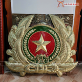  Quốc Huy Công An bằng đồng vàng đường kính ngang 40cm cao 36cm 
