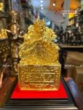  Quà Tặng Ấn Rồng bằng đồng vàng dát vàng 24K kích thước 16,5x9,5cm 