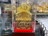  Quà Tặng Ấn Rồng bằng đồng vàng dát vàng 24K kích thước 22cm 