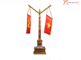  Cột cờ bằng đồng vàng mạ vàng 24K kích thước cao 54cm 