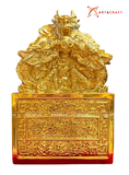  Quà Tặng Ấn Rồng bằng đồng vàng dát vàng 24K kích thước 15x15cm 