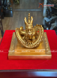  Quà Tặng Ấn Rồng bằng đồng vàng dát vàng 24K kích thước 13,5x12cm 