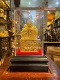  Quà Tặng Ấn Rồng bằng đồng vàng dát vàng 24K kích thước 16,5x9,5cm 