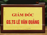  Quà tặng Biển Chức Danh bằng đồng mạ vàng 24K làm theo nhu cầu kích thước dài 31 cm 