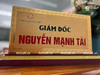  Quà tặng Biển Chức Danh bằng đồng mạ vàng 24K kích thước dài 25 x 12cm 