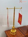  Cột cờ bằng đồng vàng mạ vàng 24K kích thước cao 57cm 