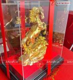  Quà Tặng Sếp Tượng Mã Đáo Thành Công mạ vàng 24K kích thước cao 25 cm 
