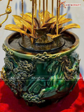  Quà Tặng Chậu Hoa Lan 10 cành mạ vàng 24K kích thước cao 62x48cm 