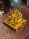  Quà Tặng Ấn Rồng bằng đồng vàng dát vàng 24K kích thước 10x9cm 
