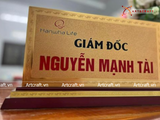  Quà tặng Biển Chức Danh bằng đồng mạ vàng 24K kích thước dài 25 x 12cm 