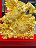  Quà Tặng Sếp Tượng Mã Đáo Thành Công dát vàng 24k kích thước 32x24cm 