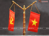 Cột cờ bằng đồng vàng mạ vàng 24K kích thước cao 54cm 