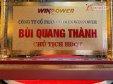  Quà tặng Biển Chức Danh bằng đồng mạ vàng 24K kích thước cao 23 x ngang 36cm 