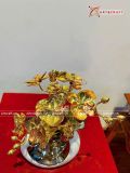  Quà Tặng Chậu Hoa Lan Hồ Điệp mini mạ vàng 24K kích thước cao 30x40cm 