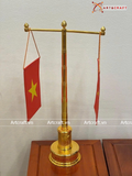  Cột cờ bằng đồng vàng mạ vàng 24K kích thước cao 57cm 