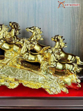  Quà Tặng Sếp Tượng Mã Đáo Thành Công dát vàng 24k kích thước dài 48 cao 28,5cm 