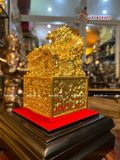  Quà Tặng Ấn Rồng bằng đồng vàng dát vàng 24K kích thước 16,5x9,5cm 