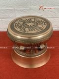  Quà Tặng Trống Đồng Đông Sơn đồng đỏ hoa văn chìm đường kính 25cm 