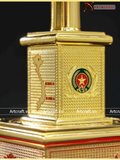  Cột cờ bằng đồng vàng mạ vàng 24K kích thước cao 56cm 