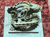  Quà Tặng Ấn Rồng bằng đồng vàng màu hun nâu giả cổ kích thước 13,5x12cm 