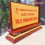  Quà tặng Biển Chức Danh bằng đồng mạ vàng 24K kích thước 16cm 