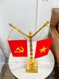  Cột cờ bằng đồng vàng mạ vàng 24K kích thước cao 55cm 
