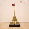  Cột cờ bằng đồng vàng mạ vàng 24K kích thước cao 80x15cm- nặng 6,5kg 