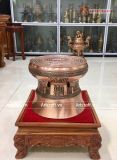  Quà Tặng Trống Đồng Đông Sơn đồng đỏ hun nâu giả cổ hoa văn chìm đường kính 30cm 