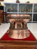  Quà Tặng Trống Đồng Đông Sơn đồng đỏ hun nâu giả cổ hoa văn chìm đường kính 30cm 