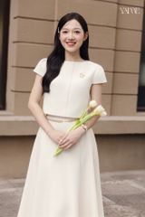 Set Áo Dáng Crop Tay Hến Phối Chân Váy Dài YAME YS747