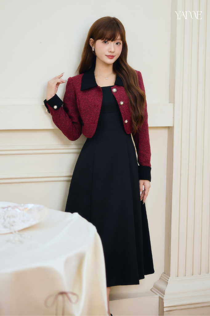 Áo Khoác Dạ Dáng Croptop YAME YA793