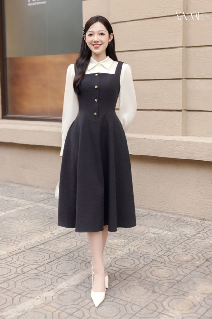 Váy Nữ Hai Dây Bản To YAME YV751