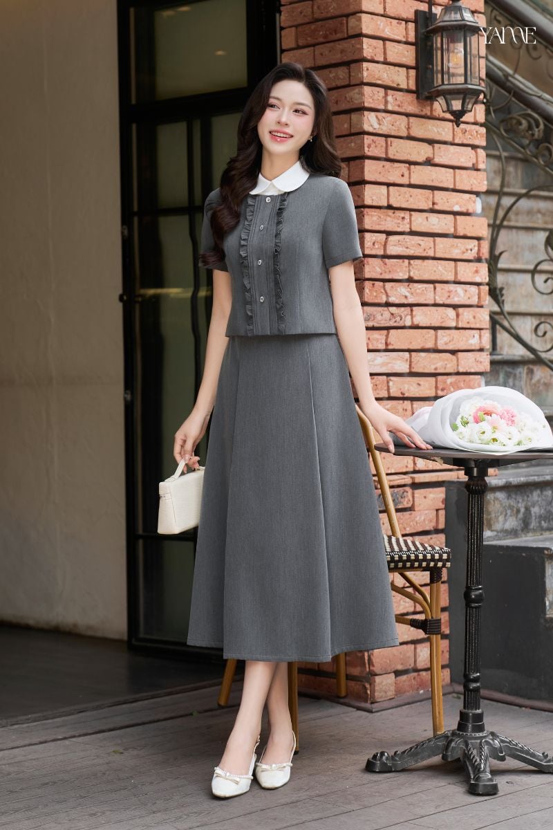 Chân Váy Dài Xòe YAME YCV921