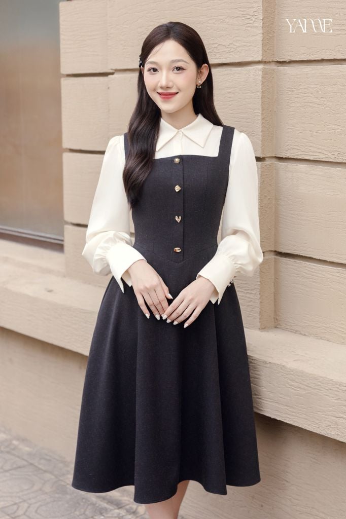 Váy Nữ Hai Dây Bản To YAME YV751